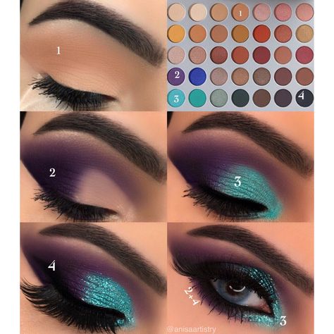 Follow 𝓐𝓷𝓲𝓼𝓪💋 on Instagram Machiaj Smokey Eyes, Make Up Diy, Make Up Designs, Jaclyn Hill Palette, Smink Inspiration, Hooded Eye Makeup, Eye Makeup Steps, Makijaż Smokey Eye, Makeup Step By Step