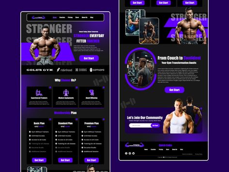 I'm pumped to share my latest project - a gym website landing page that's sure to get you moving! Looking for a designer who can help you flex your brand's muscles? Let's collaborate and create a website that's as strong as your fitness goals! #UIUXdesigner #GymWebsite #LandingPageDesign #FitnessMotivation #WebDesign #DesignPortfolio #HireMe #FreelanceDesigner #PakistanDesignCommunity #GymInspiration #FitnessJourney" Fitness Landing Page, Workout Website Design, Fitness Landing Page Design, Gym Template Design, Gym Landing Page Design, Ui Design Principles, Golds Gym, Gym Inspiration, Fitness Design