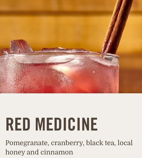 First Watch Red Medicine Recipe, Red Medicine Drink First Watch, Drink Recipies, First Watch, Honey Tea, Honey And Cinnamon, Holiday Food, Cranberry Juice, Christmas 2022