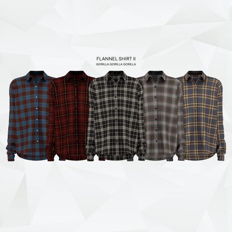 Flannel Shirt II | Gorilla Gorilla Gorilla on Patreon Sims 4 Men Clothing, Cc Top, Gorilla Gorilla, Sims 4 Male Clothes, David Sims, Sims 4 Cc Folder, Sims4 Clothes, Sims 4 Mods Clothes, Best Sims