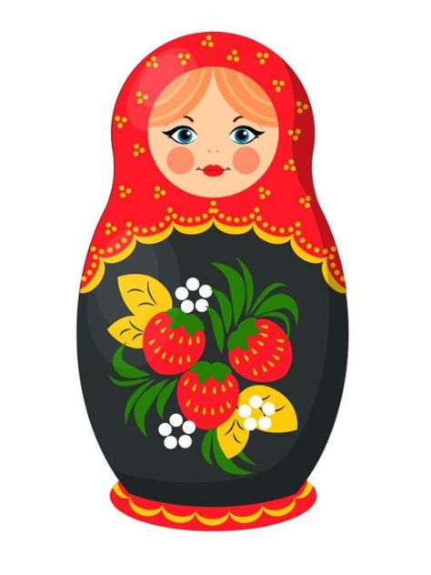 Nesting Dolls Illustration, Russian Matryoshka Doll, Doll Backgrounds, Babushka Dolls, Russian Folk Art, Traditional Ornaments, Beautiful Art Paintings, Hand Drawn Vector Illustrations, Russian Folk