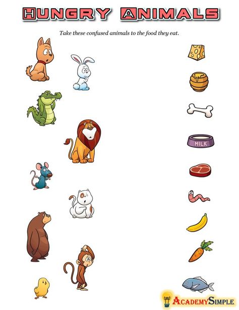 #worksheets #printable #kidsactivities #activitiesforkids #homeschooling #download #pdf #practice #learning #education #animalsworksheet #animals #kindergartenscience #kindergarten #montessori #montessoriactivities Food Worksheet, Names Of Animals, Kindergarten Montessori, Animal Worksheets, Worksheets For Kindergarten, Vintage Pop Art, Kindergarten Science, Food Names, Eat Meat