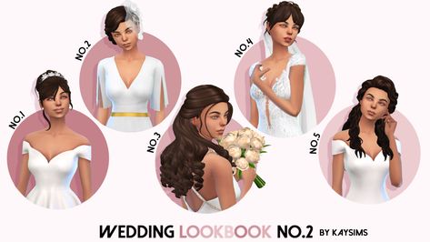 Kay Sims : Wedding lookbook no.2! EA name: OceanHair11 Read... Wedding Dresses Sims 4 Cc Maxis Match, Sims 4 Cc Wedding Hair Maxis Match, Sims 4 Maxis Match Wedding Dress, Sims 4 Wedding Dress Maxis Match, Sims Wedding, Sims 4 Wedding Dress, Wedding Lookbook, Earrings Outfit, Wedding Presets