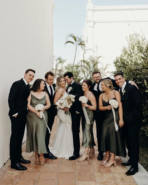 Park & Fifth on Instagram: “An olive bridesmaid scheme looks good in Tulum 🫒 🌴 📷: @andregouinphoto” Park And Fifth, Slip Bridesmaids Dresses, Olive Bridesmaid Dresses, Olive Wedding, Bias Cut Dress, Bias Cut Skirt, Wedding 2024, Satin Slip, Satin Slip Dress