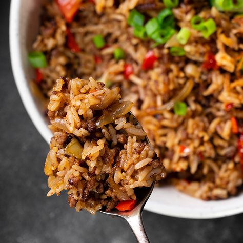 Beef Nasi Goreng - Marion's Kitchen Marions Kitchen Recipes Beef, Indian Minced Beef Recipes, Marion Kitchen Recipes, Marion Gasby, Marion Grasby Recipes, Balinese Recipes, Nasi Goreng Recipe, Resep Sushi, Marions Kitchen