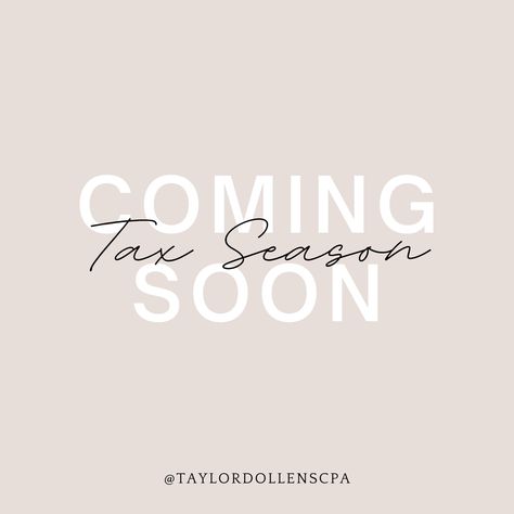 Yes, it it almost that time again. Everyone's favorite time. Tax Season. Starting prepping yourself over the next few months, start gathering all of your needed tax documents and information ready. Look back at last years return to get an idea of what your return looks like and what you are needing to provide. Prepping before hand helps your filing process be as smooth as possible! #CPA #CertifiedPublicAccountant #accountant #accountingsolutions #taxpreparation #taxes #smallbusiness Tax Marketing Ideas, Tax Quotes Truths, Tax Season Quotes, Tax Preparer Quotes, Tax Quote, Support Small Business Quotes, Business Card Displays, Card Displays, Tax Prep