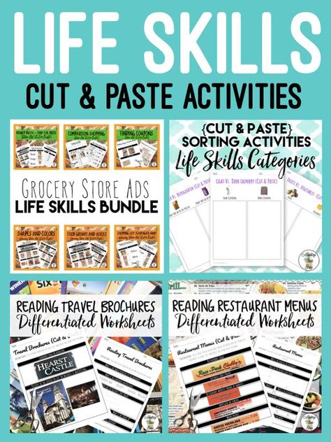 Menu Brochure, Life Skills Curriculum, Functional Life Skills, Life Skills Lessons, Life Skills Classroom, Sped Classroom, Teaching Life Skills, Money Math, Special Education Activities