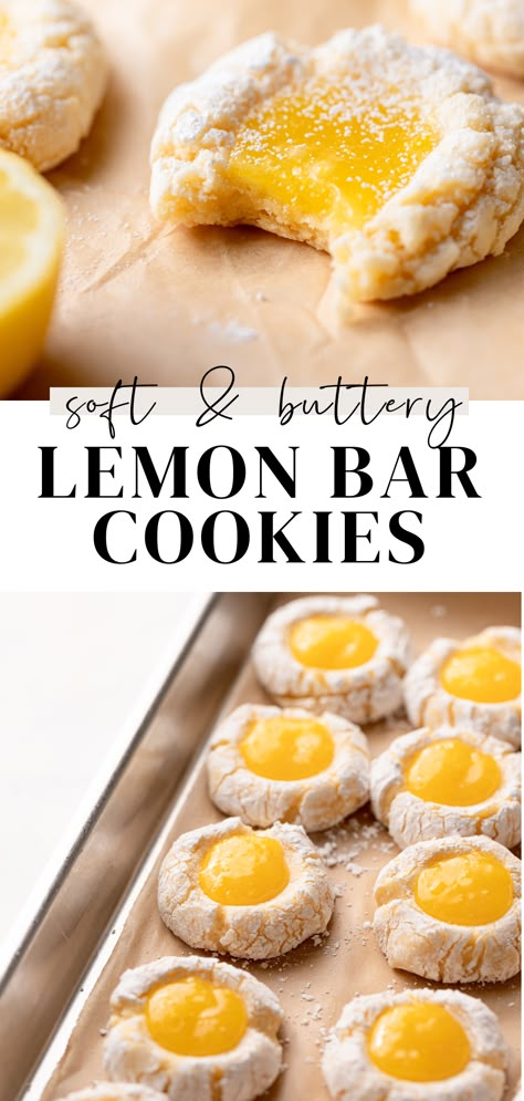 Cream Cheese Cookie Dough, Cambrea Bakes, Tart Lemon Curd, Cream Cheese Cookie, Lemon Bar Cookies, Classic Lemon Bars, Lemon Treats, Lemon Bars Easy, Lemon Bar