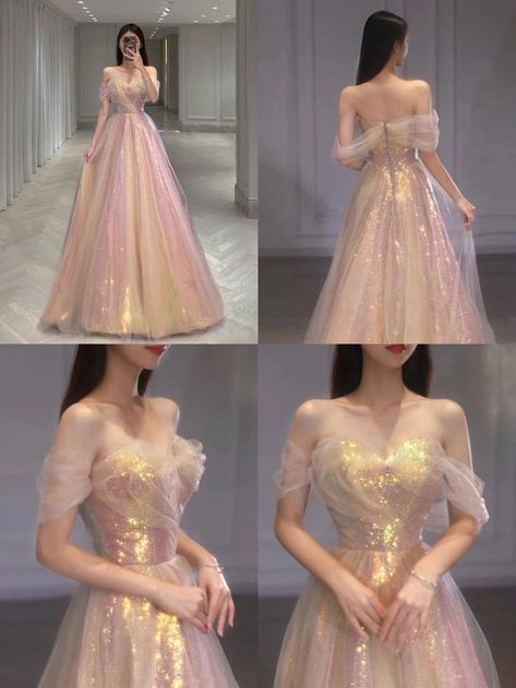 Cute Outfits Dresses Girly, Shimmery Fabric, Dreamy Gowns, Simple Gowns, Gowns Dresses Elegant, Fashion Drawing Dresses, Prom Dress Inspiration, Pretty Prom Dresses, Fairytale Dress