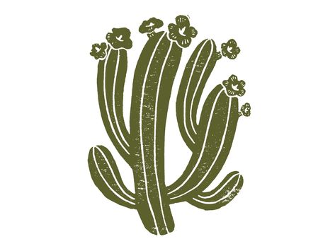 Vintage Cactus Illustration, Linocut Art Cactus, Cactus Linocut, Cacti Illustration, Cactus Lino Print, Mexican Illustration, Saguaro Cactus Illustration, Surf Resort, Cactus Logo