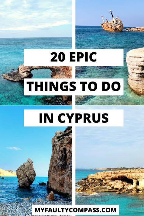 Steeped in history, fascinating legends and natural beauty, Cyprus is the jewel of the Mediterranean and the legendary birthplace of Aphrodite. Here's my pick of the top 20 things to do in Cyprus. #Cyprus #myfaultycompass #europe #thingstodoincyprus #visitcyprus Museum Statues, Travel Outfit Spring, Nissi Beach, Visit Cyprus, Mountain Roads, Road Travel, English Castles, Luxor Egypt, Travel Asia