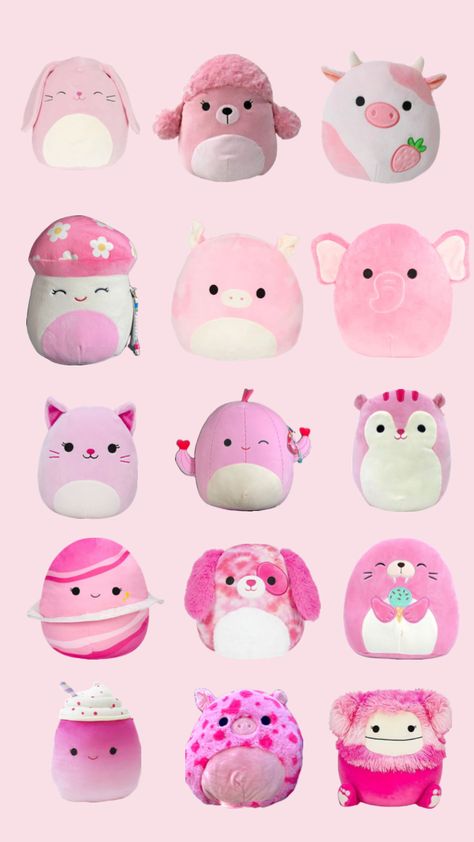 My Favorite Pink Squishmallows 🌸🩷 Toys Land, Cute Squishies, Pusheen Cat, Crazy Funny Pictures, Kawaii Crochet, Disney Plush, Girly Accessories, Cat Birthday, Cute Stuffed Animals