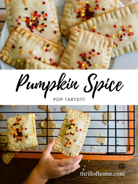 Pumpkin Spice Pop Tarts, Easy Poptart Recipe, Pumpkin Pop Tarts Homemade, Homemade Pumpkin Poptarts, Homemade Pop Tart Flavors, Fall Poptarts, Poptarts Flavors Weird, Pumpkin Poptarts Homemade, Home Made Pop Tarts Easy