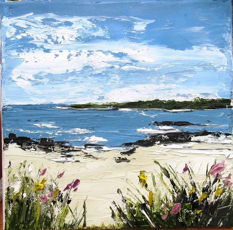 Figurative Painting, Knife Painting, Anne Marie, North Coast, Figure Painting, Oil Painting On Canvas, Figurative, Painting On Canvas, Beautiful Day