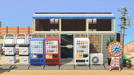 Robert on Instagram: “Worked on a convenience store! Swipe for the reference pic I used☺️  HUGE shoutout to @colin.crossing for posting his designs 😭 (the door).…” Acnh Convenience Store, Convenience Store Exterior, Colin Crossing, Store Exterior, Hardware Store, Store Design, The Door, Shout Out, Animal Crossing