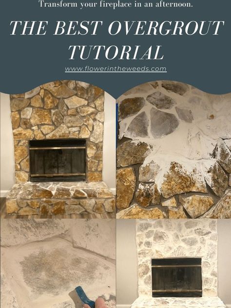 Step by step instructions and tips on how to easily and inexpensively transform your fireplace using the overgrout, also known as German Smear, technique. Smear Brick Exterior, German Schmear Brick, German Smear Brick Exterior, Diy Stone Fireplace, German Smear Brick, Veneer Fireplace, German Schmear, Stone Veneer Fireplace, German Smear