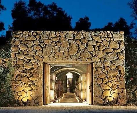 Ground Cellar, Cellar Entrance, Stone Entrance, Wineries Architecture, Wine Architecture, Winery Design, Wine Cellar Basement, Ad 100, Winery Tasting Room