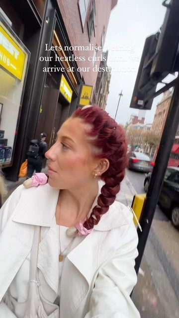 𝗔𝘀𝗵𝗹𝗲𝗶𝗴𝗵 𝗠𝗨𝗔 on Instagram: "The Barista liked my hair! - - - - - #heatlesscurls #heatlesscurlsovernight #heatlesshair #heatlesscurlstutorial #redhair #redhairstyle #copperhaircolor" Barista Hairstyles, Heatless Curls Tutorial, Heatless Curls Overnight, Copper Hair Color, Heatless Hairstyles, Heatless Curls, Hair Colours, My Hair, Red Hair