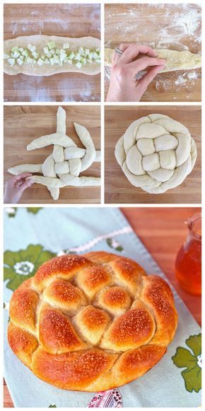 Dessert Styling, Rosh Hashana Recipes, Round Challah, Challah Bread Recipes, Rosh Hashanah Recipes, Jewish Holiday Recipes, Jewish Cuisine, Apple Honey, Making Bread