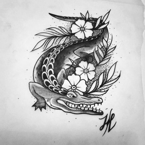 Alligator Tattoo For Women, Traditional Crocodile Tattoo, Crocodile Tattoo Design, Crocodile Skull, Alligator Tattoo, Crocodile Tattoo, Womens Face, Crocodile Design, Omerta Tattoo