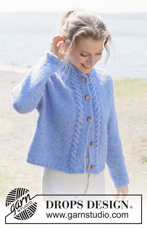 Diy Cardigan, Ladies Cardigan Knitting Patterns, Knit Cardigan Pattern, Sweater Patterns, Cardigan Knitted, Knitted Jacket, Basic Cardigan, I Cord, Free Knitting Patterns