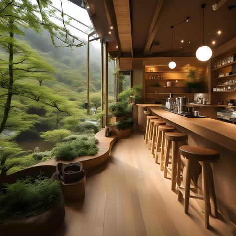 #ai #japan #ideas #design #interior #exterior #coffee #shop #art #vintage #nature #architecture Zen Coffee Shop, Japanese Coffee Shop Design, Japanese Coffee Shop Aesthetic, Exterior Coffee Shop, Japan Cafe Interior, Japan Coffee Shop, Japanese Cafe Aesthetic, Japanese Cafe Design, Japan Design Interior