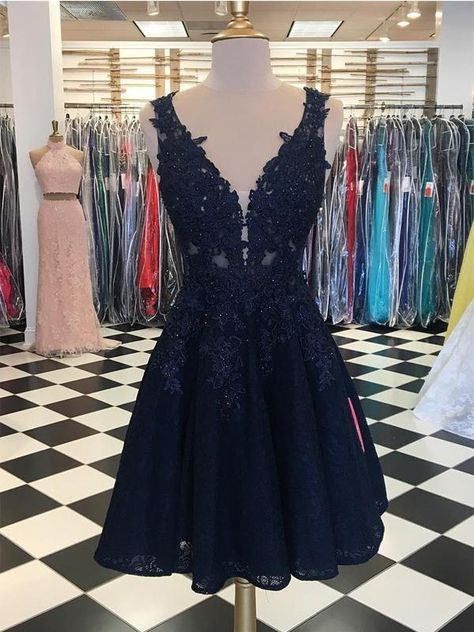 Navy Lace Beaded V Neck Short Cheap Homecoming Dresses Online, CM584 Blue Lace Prom Dress, Burgundy Homecoming Dress, Black Lace Prom Dress, Jacques Fath, Lace Shrug, Black Homecoming Dress, Balloon Dress, Cheap Homecoming Dresses, Short Prom Dresses