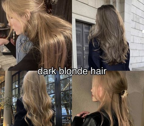 Types Of Blondes For Skin Tone, Haircut What To Ask For, Dark Natural Blonde Hair, Dark Blonde Hair Aesthetic, Natural Dark Blonde Hair, Cherry Blonde, Bohemian Twist, Dark Blonde Hair, Blonde Hair Inspiration