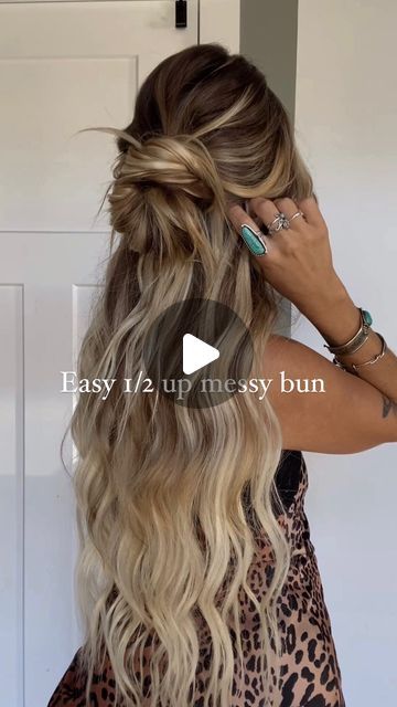 Crimped Hairstyles For Long Hair Wedding, Braid Wrapped Around Head, Cute Easy Wedding Guest Hairstyles, Cute Ways To Style Crimped Hair, Half Wedding Updo, Hairstyles For Long Hair With Extensions, Wedding Guest Hairstyles For Long Hair Down, Simple No Heat Hairstyles, Half Updo Casual