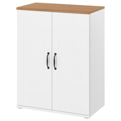 SKRUVBY series - IKEA Ikea Skruvby, Glass Door Cabinet, Cabinet With Glass Doors, Movable Shelf, Cabinet With Doors, Plastic Edging, Glass Cabinet Doors, Storage Units, Painted Doors