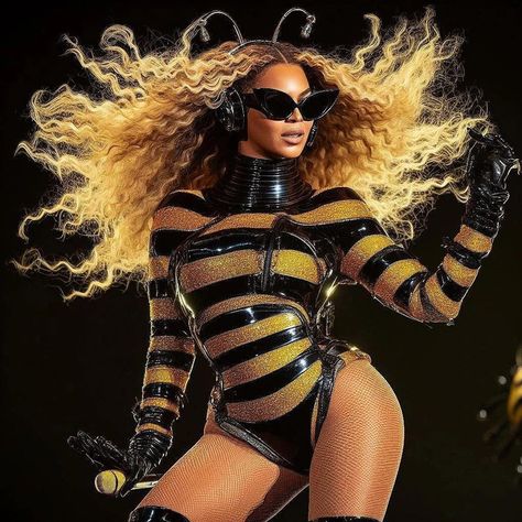 Beyoncé Outfits, Bee Outfit, Beyonce Photos, Queen Bee Beyonce, Beyonce Outfits, Beyonce Queen, Queen Bey, Black Celebrities, Camping Outfits