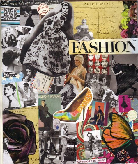 vintage fashion collage Collage Magazine, Collage Ideas, Fashion Collage, Magazine, Collage