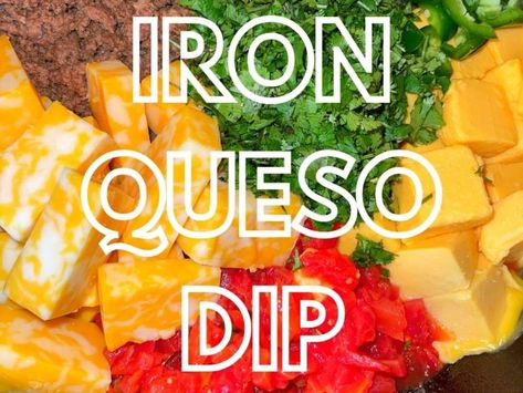 Cast Iron Queso Dip Recipe - Whisk Queso Recipe Easy, Chili Queso Dip, Queso Dip Velveeta, Football Season Food, Queso Dip Recipe, Green Chilis, Can Diced Tomatoes, Chili Dip, Queso Dip Recipes