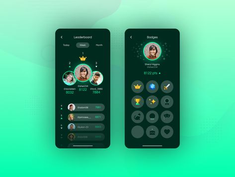 Leaderboard Ui Design, Gamification Ui, Leaderboard Design, Trivia App, App Design Trends, Social App Design, Ranking List, App Promotion, Ui Design Website