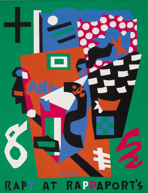 Stuart Davis: Rapt at Rappaport’s, 52 x 40 inches, 1951–1952 Urban Surfaces, Shirley Jaffe, Stuart Davis, Hirshhorn Museum, Hard Edge Painting, Richard Diebenkorn, Franz Kline, Robert Motherwell, Alex Colville