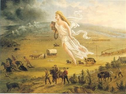 John Gast- 1872 painting "American Progress" Teaching American History, Cc Cycle 3, American History Lessons, Westward Expansion, Manifest Destiny, First Year Teaching, Into The West, Classical Conversations, Cycle 3