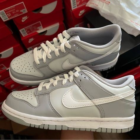 Nike Dunk Low “Two Tone Grey” Pure Platinum Wolf Grey (GS) Nike Sb Dunk Low Pro, Nike Sb Dunks Low, Cute Nikes, Nike Sb Dunks, Nike Dunk Low, Dream Shoes, Dunk Low, Shoes Nike, Nike Dunk