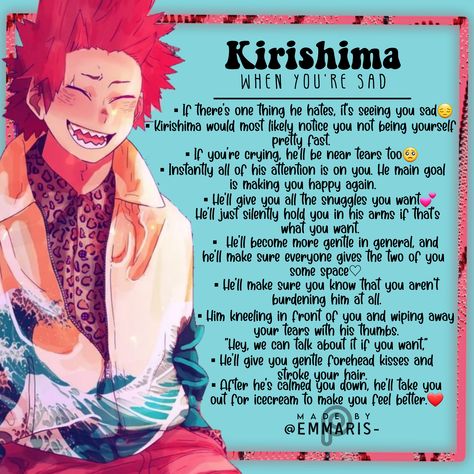 Mha Cannons, Mha Characters When Your On Your Period, Kirishima Imagine, Kirishima Eijirou Cute, Kirishima As A Boyfriend, Kirishima Eijirou X Yn, Kirishima Comfort, Kirishima Headcanon, Kirishima X Yn