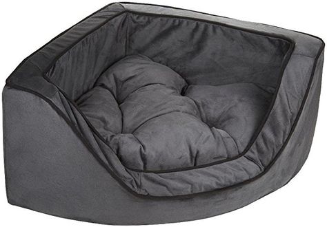 Snoozer Luxury Corner Pet Bed, Large, Anthracite/Black Corner Dog Bed, Black Herringbone, Orthopedic Dog Bed, Pet Bed, Dog Bed, Large Black, Baby Car Seats, Bean Bag Chair, Herringbone