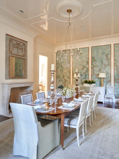 Formal Dining Room Ceiling Ideas, Semi Formal Dining Room, Formal Dining Room Decor Ideas, New Orleans Dining Room, Formal Living And Dining Room Combo, Transitional Dining Room Inspiration, Southern Dining Room, Formal Dining Room Ideas, Dining Room Formal