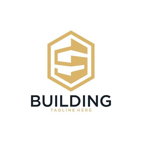 S Construction Logo, Building Logo Construction, Sage Furniture, Letter S Logo Design, Building Logo Design, Vector Building, Letter S Logo, Monogram Letter S, Steel Logo