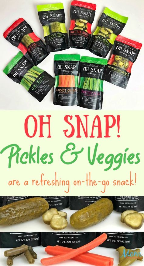 OH SNAP! Pickles and Veggies are a Refreshing On-the-Go Snack! #SpringFunonMDR - Oh Snap Pickles, Potatoes Stuffed, Road Trip Food, Pickled Veggies, On The Go Snacks, Oh Snap, Food Favorites, Pickling Recipes, Game Day Food