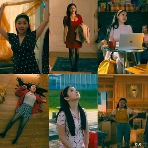 Lara Jean Covey Outfits Aesthetic, Tatbilb Outfits, Netflix Inspired Outfits, Laura Jean Covey Outfits, Lara Jean Covey Outfits, Jean Aesthetic, Jean Peters, Coral Jeans, Queen Outfits