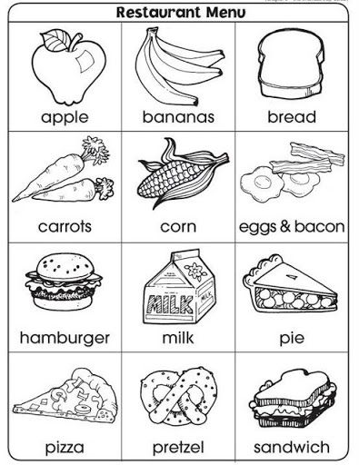 Ingles Kids, Food Vocabulary, Learning English For Kids, English Worksheets For Kids, Kids English, 1st Grade Worksheets, English Resources, English Lessons For Kids, English Activities