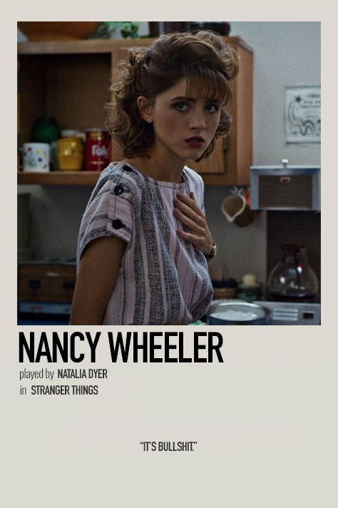 Minimalistic Polaroid Poster, Movie Character Posters, Stranger Things Costume, Stranger Things Dustin, Jonathan Byers, Natalia Dyer, Nancy Wheeler, Stranger Things Poster, Science Fiction Series