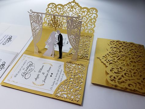 Unique Wedding Card Design Wedding Card Maker, Pop Up Wedding, Wedding Invitation Inserts, Shadi Card, Marriage Invitation Card, Indian Wedding Invitation Card Design, Unique Wedding Cards, Marriage Cards, Indian Wedding Invitation Cards