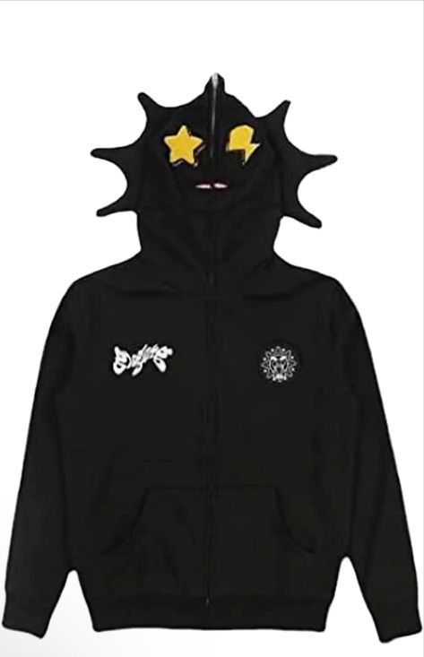 😍😍🔥🔥 Black Y2k Hoodie For Winter, Y2k Hoodie Men, Y2k Black Cotton Hoodie, Amazon Y2k, Black Y2k Hoodie For Streetwear, Black Cotton Y2k Hoodie, Skeleton Zip Up Hoodie Y2k, Full Zip Up Hoodie, Y2k Dress