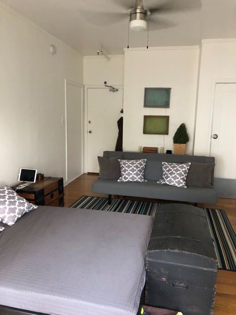 220-sq.-ft. Apartment in Los Angeles Apartment In Los Angeles, Los Angeles Apartments, Prefab Cabins, Building A Tiny House, Tiny Cabins, Cozy Living Spaces, Garage Apartment, Tiny Houses For Sale, Tiny Apartment