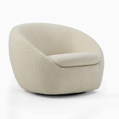 Cozy Swivel Chair | West Elm Cozy Swivel Chair, Tree Stump Side Table, Cozy Chair, Inspire Me Home Decor, Room Planning, Swivel Armchair, Kids Chairs, West Elm, Tub Chair