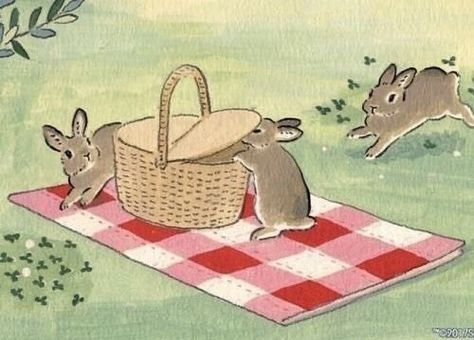 A Picnic, Rabbits, Running